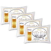 Imagem da oferta Kit 4 Travesseiro Pluma de Ganso Descanso Antiácaro 70x50cm