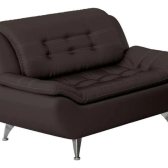 Imagem da oferta Sofá 2 Lugares New Passion Couro Sintético Café Marrom-escuro