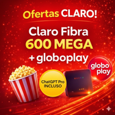 Imagem da oferta R$ 400 de Desconto: 600 Mega + Globoplay + ChatGPT Pro