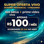 Imagem da oferta R$ 240 OFF: Combo 600 Mega com Amazon Prime