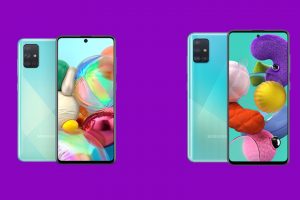 Capa do artigo Galaxy A51 vs Galaxy A71: parecidos por fora e diferentes por dentro