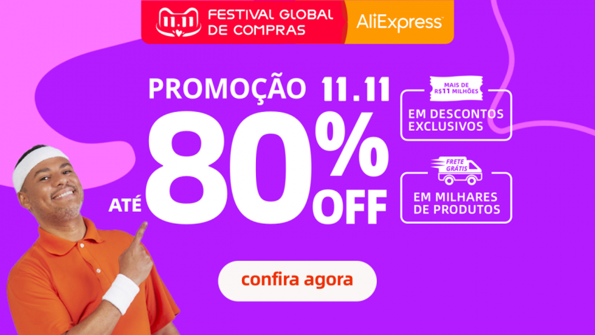 Aliexpress realiza Festival Global de Compras com até 80% OFF