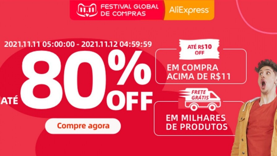 Semana do Brasil no Aliexpress com até 80% OFF e frete grátis para todo o  país - Promobit