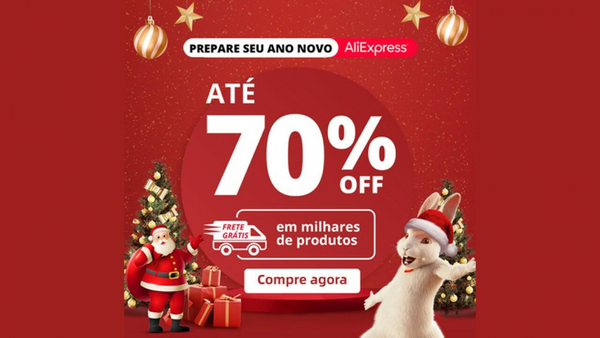 Aliexpress oferece descontos de até 70% para suas compras de final de ano