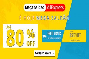 Aliexpress realiza Mega Saldão com descontos de até 80% e entrega rápida