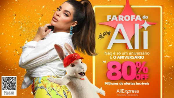 Farofa do Ali: aniversário do Aliexpress tem até 80% OFF e sorteios para a Farofa da Gkay