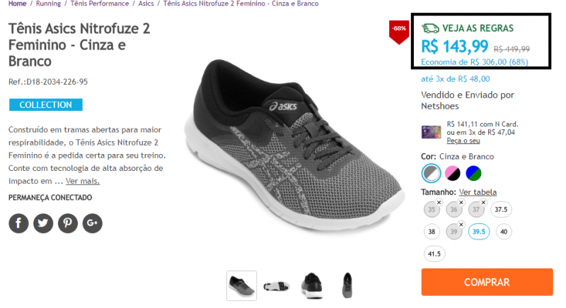 asics nitrofuze 2 masculino